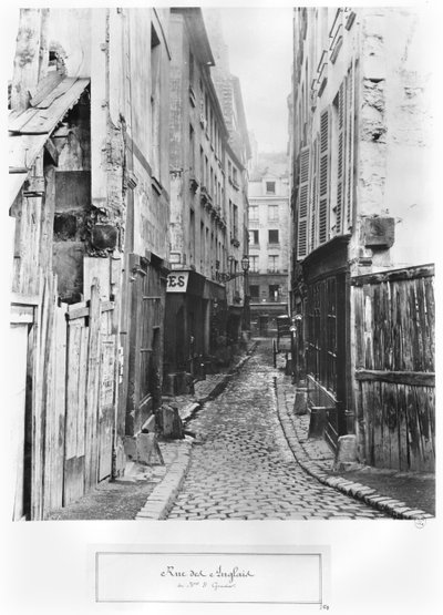 Rue des Anglais, depuis le boulevard Saint-Germain, Paris, 1858-78 - Charles Marville